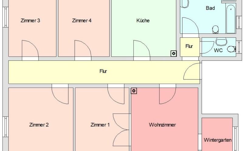 komplett sanierte 5-Raum Wohnung in ruhiger Wohnlage