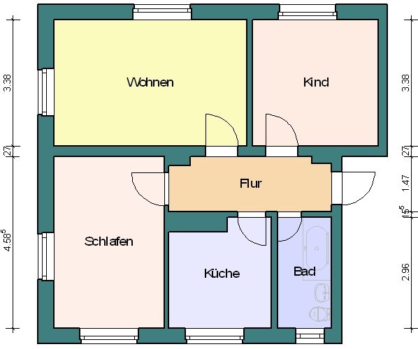 Grundriss, Maße nicht verbindlich!